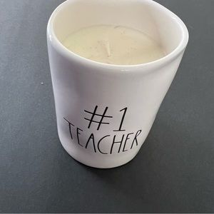 NEW #1 TEACHER RAE DUNN sweet apple CANDLE Christmas Holiday ‎ gift idea